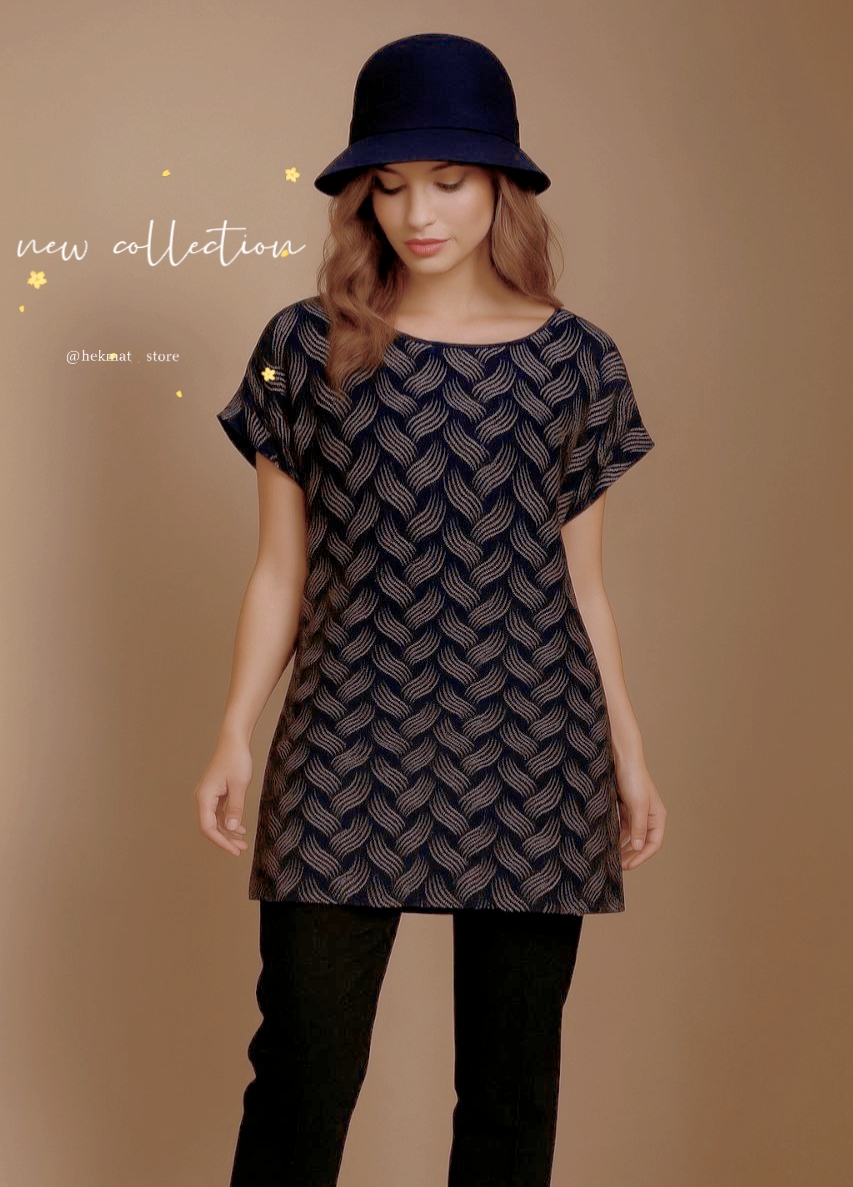 تیشرت زنانه و دخترانه مشکی تونیک آستین سر خود