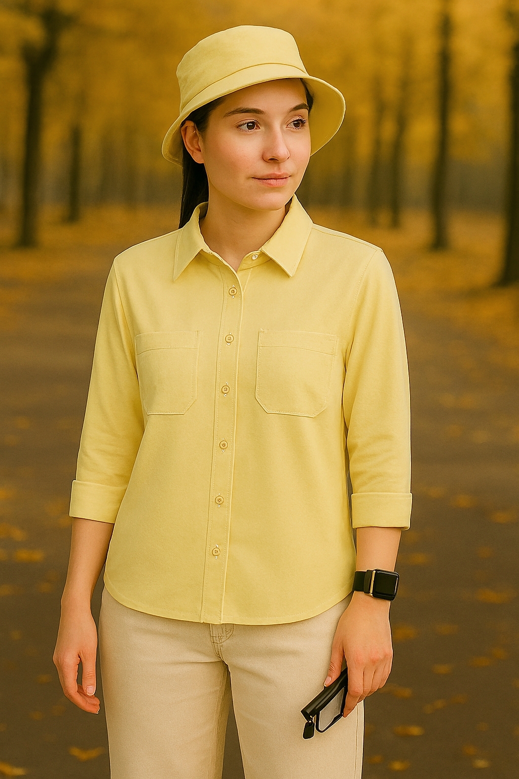 خرید و قیمت شومیز زنانه جیب دار نخ پنبه مدل ترند در رنگ های جدید