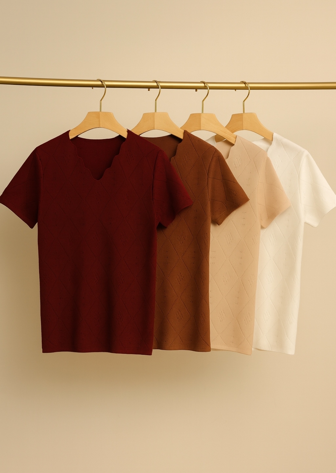 تیشرت بافت ساده زنانه