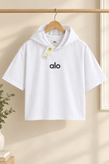 تیشرت کلاه دار اسپرت زنانه نخ پنبه چاپ alo